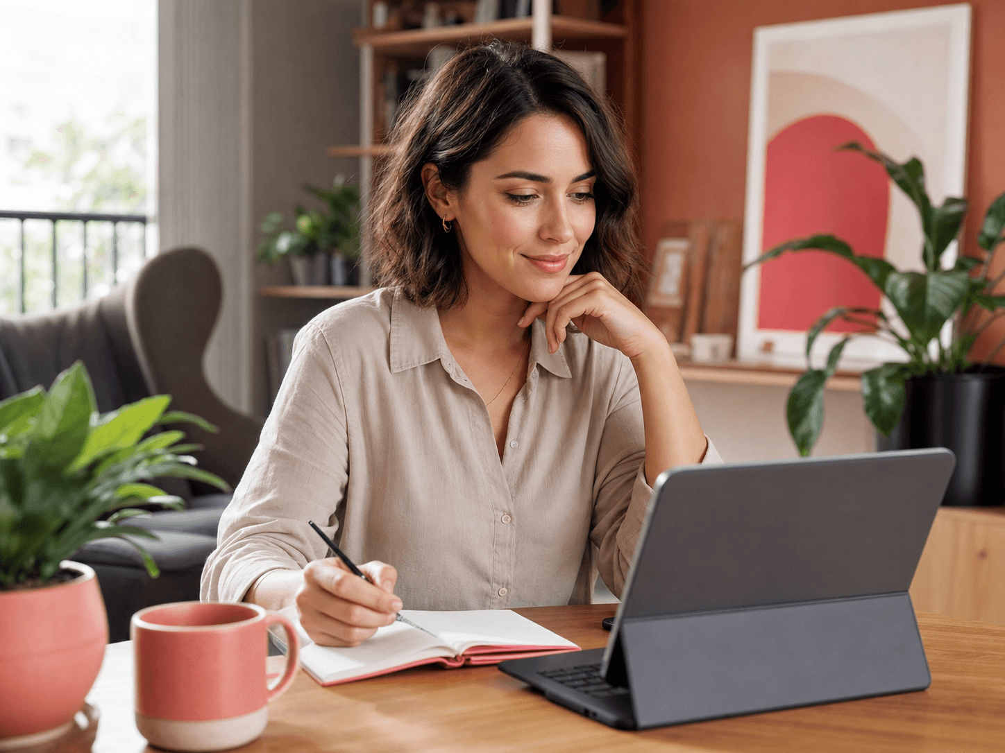 Profesional revisando una oportunidad con privacidad